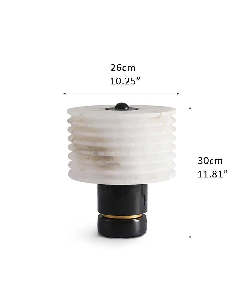 Elegant Lighting G9 Cloud Stone Alabaster Table Lamp Wide D10" & D11" 15W