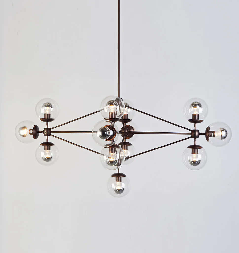 Modo Chandelier 31" - Diamond, 13 Globes