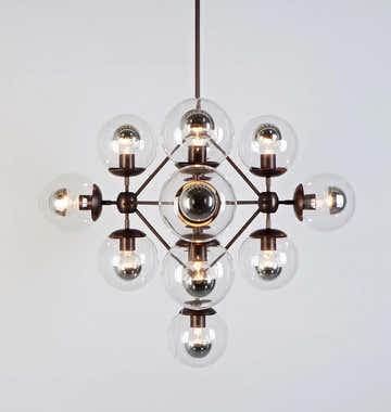 Modo Chandelier 31" - Diamond, 13 Globes