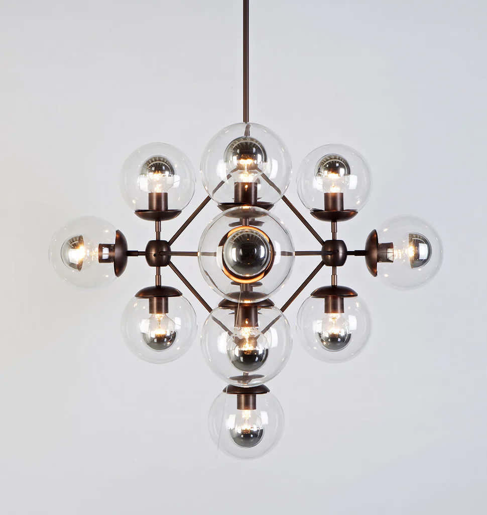 Modo Chandelier 31" - Diamond, 13 Globes