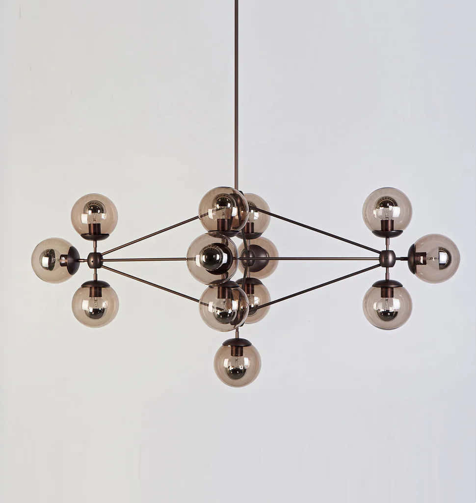 Modo Chandelier 31" - Diamond, 13 Globes