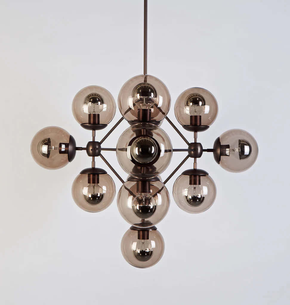 Modo Chandelier 31" - Diamond, 13 Globes