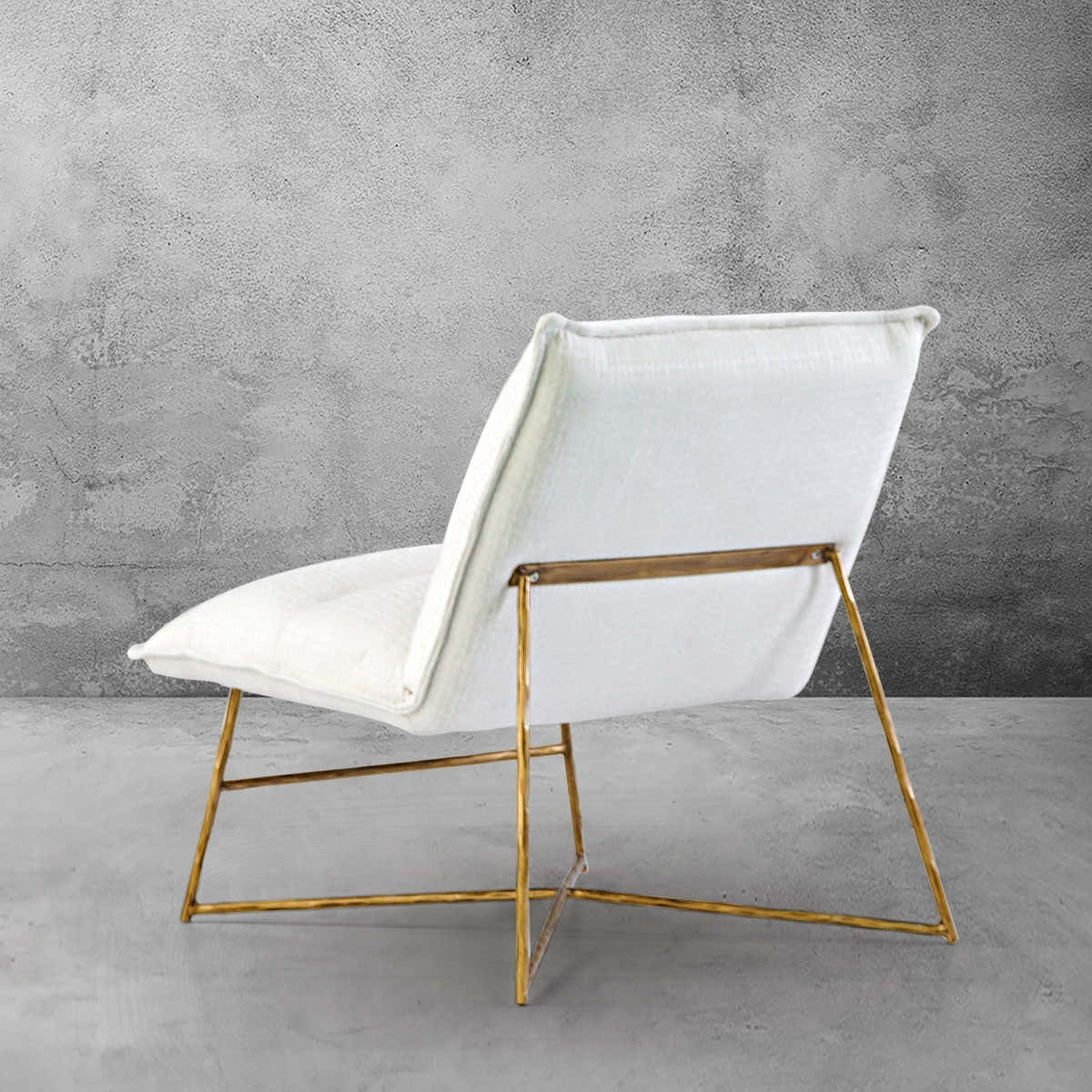 Forged Shell Chair Hand-Forged Metal Fabric Lounge Chair – Hermanlamps