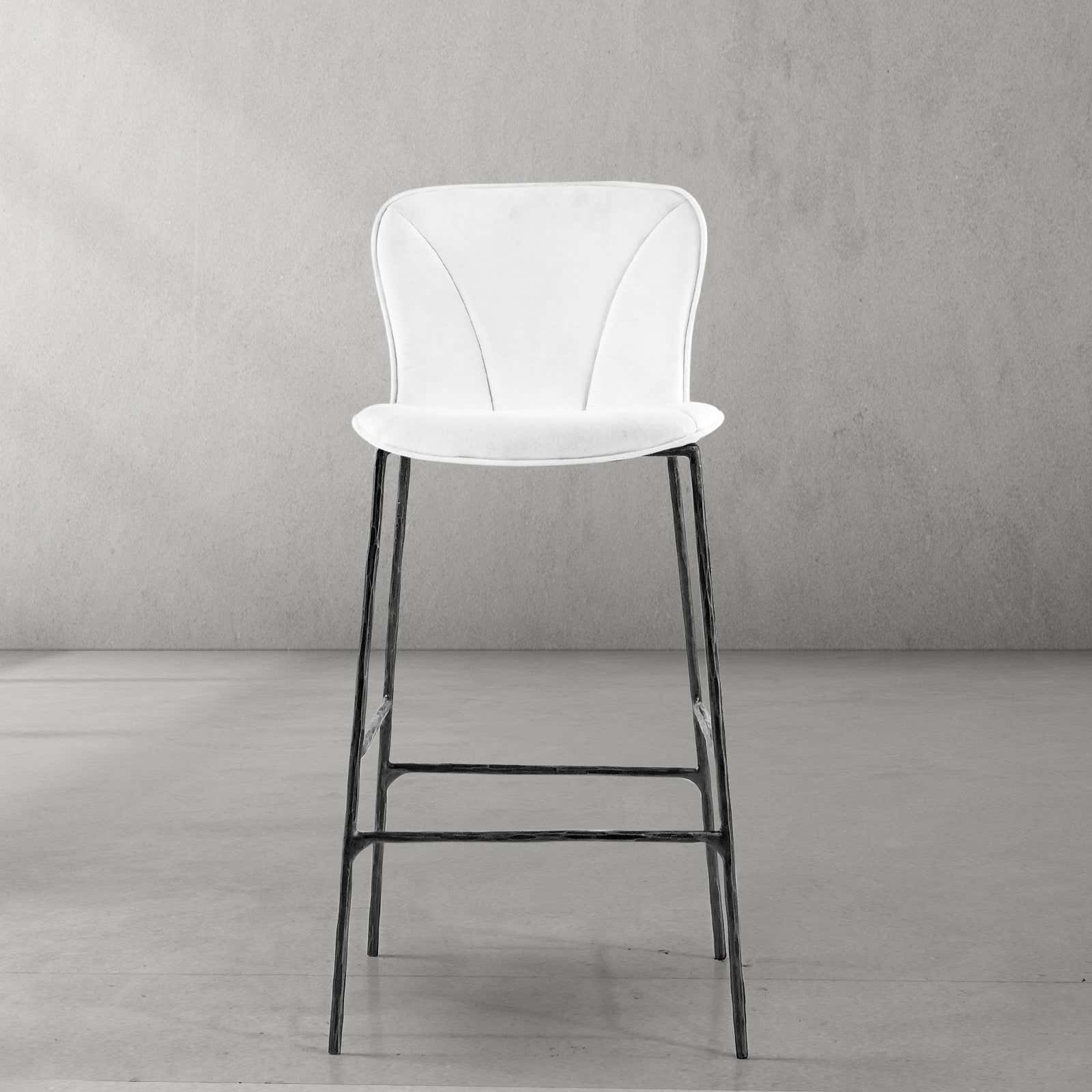 Hand-Forged Metal Modern Bar Chair