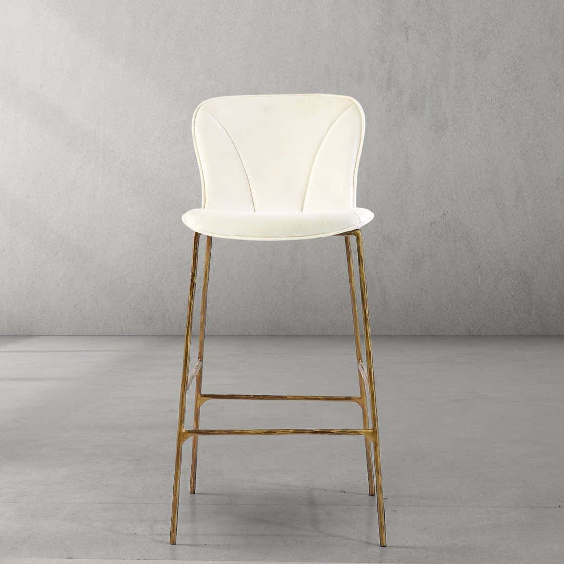 Hand-Forged Metal Modern Bar Chair