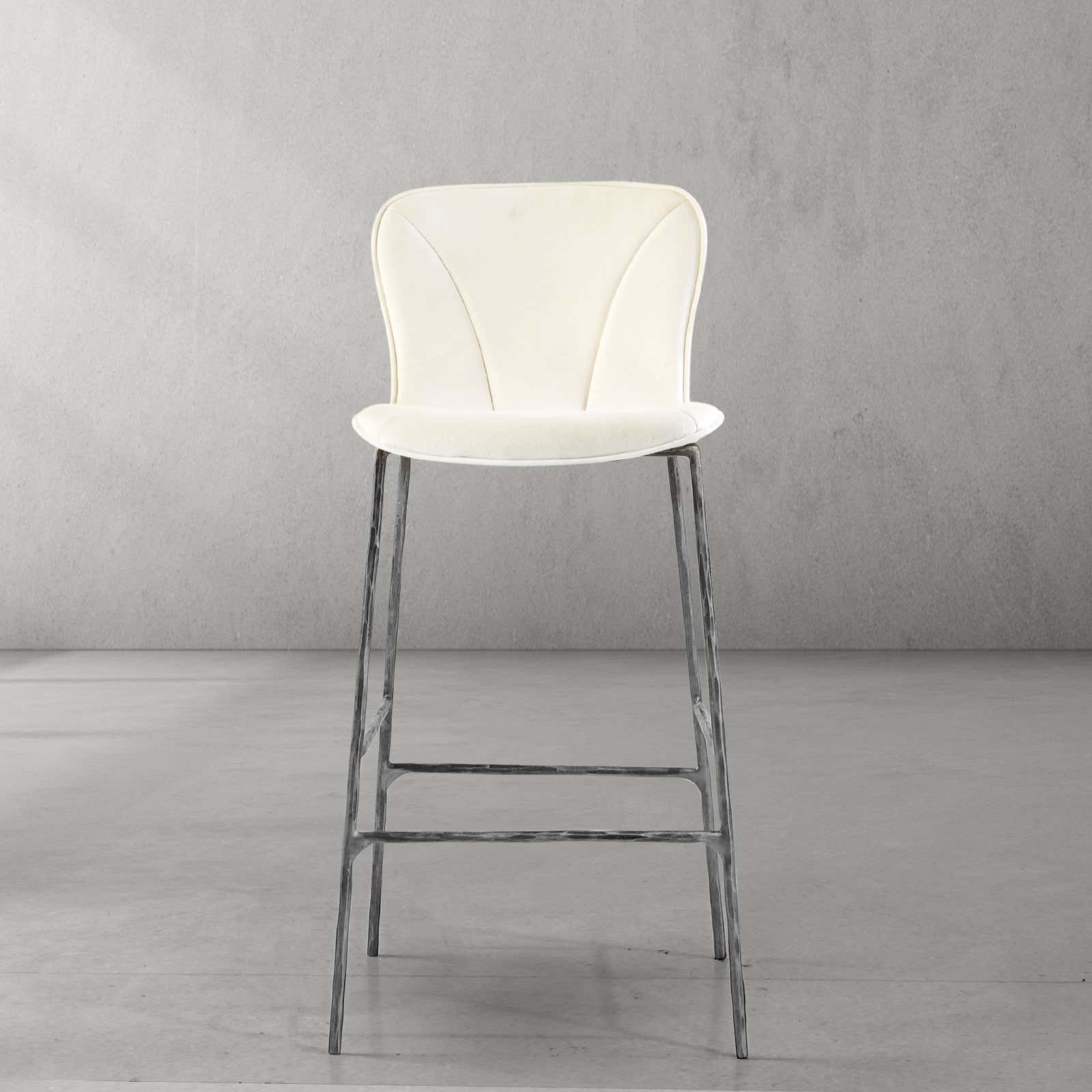 Hand-Forged Metal Modern Bar Chair