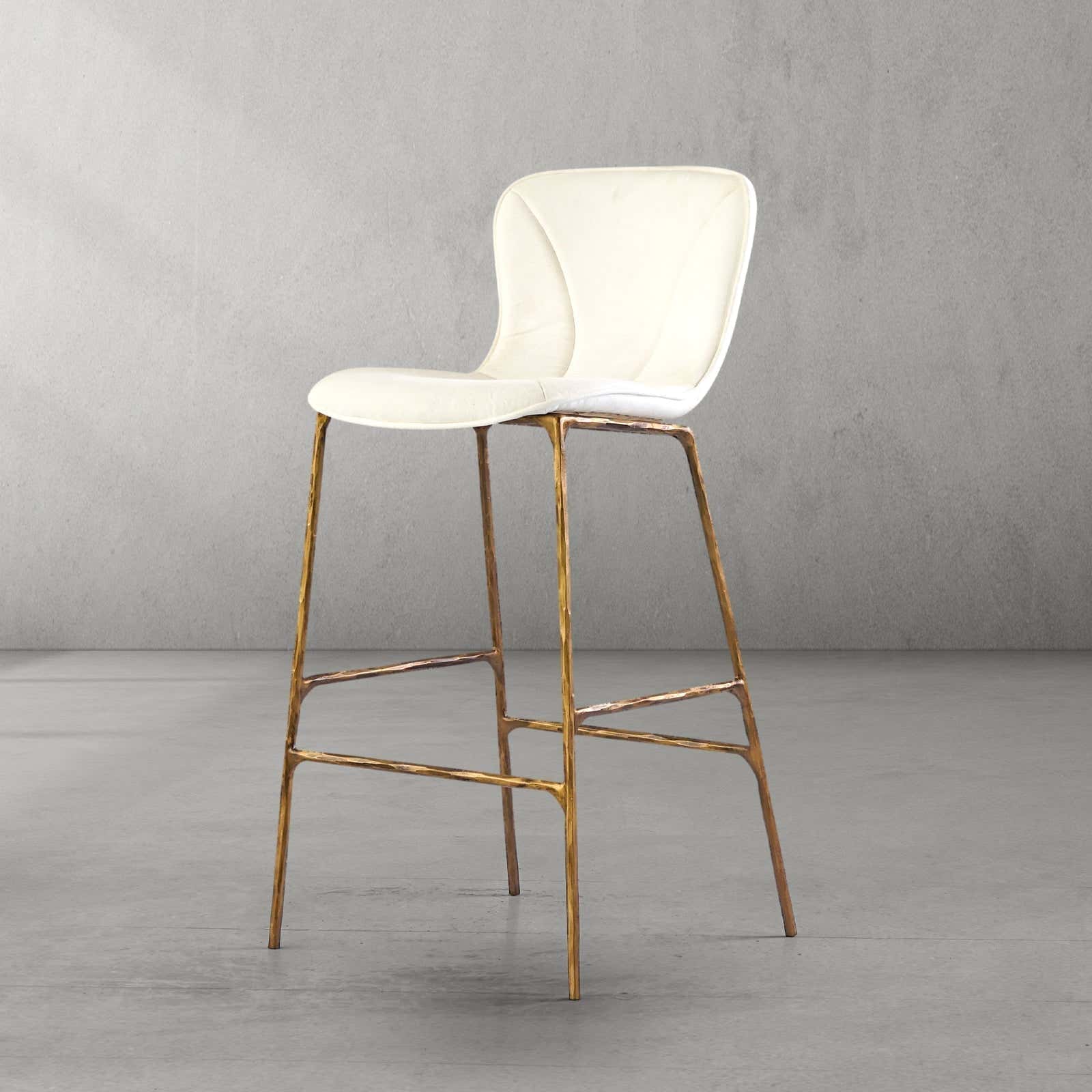 Hand-Forged Metal Modern Bar Chair