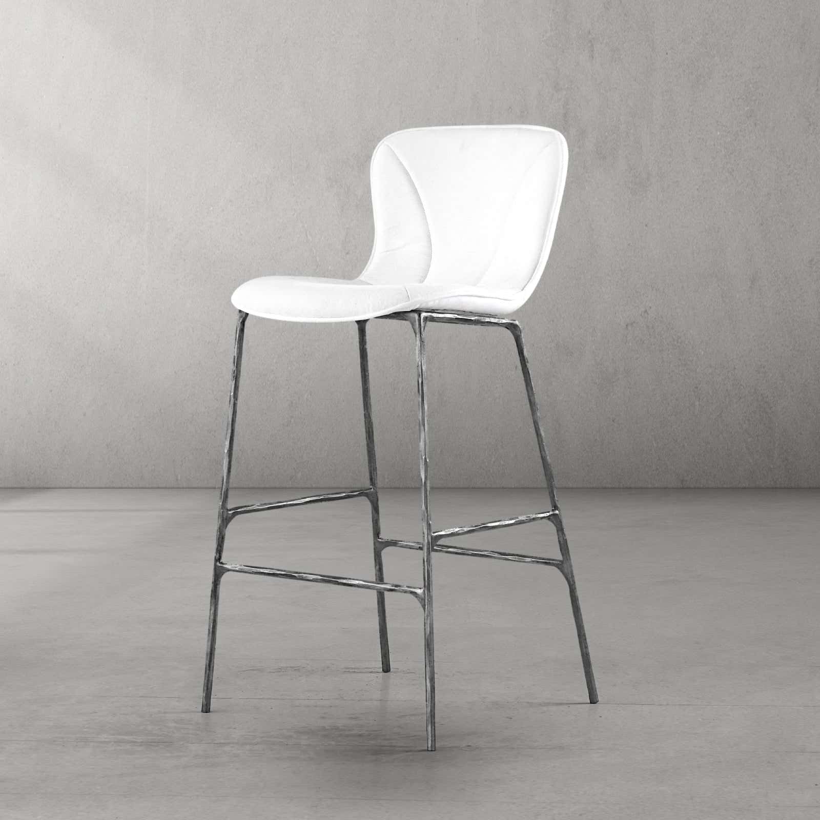 Hand-Forged Metal Modern Bar Chair