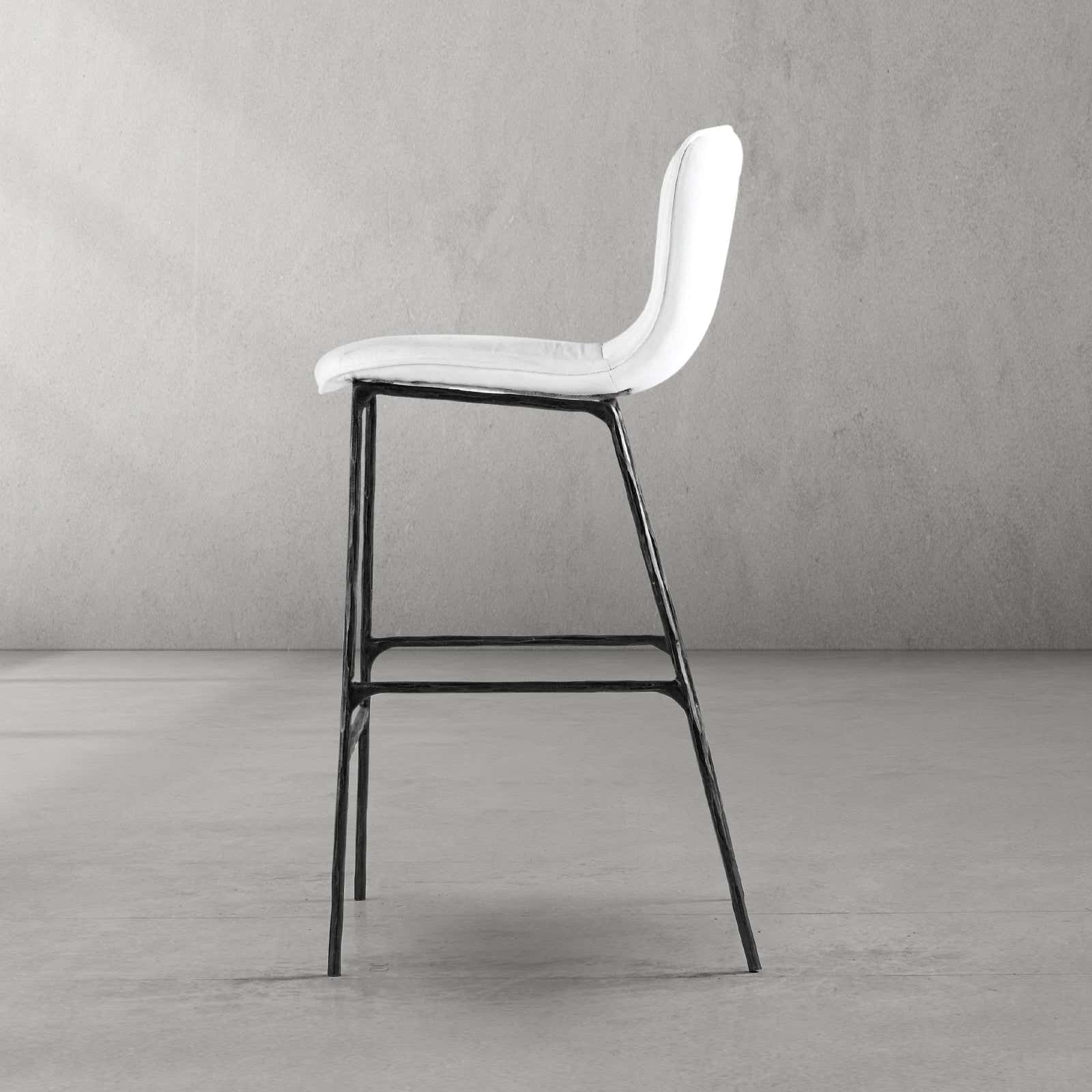 Hand-Forged Metal Modern Bar Chair