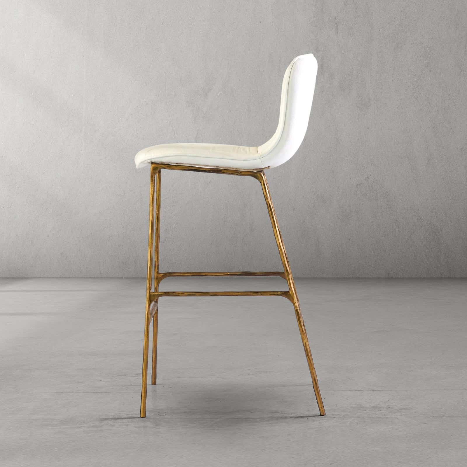 Hand-Forged Metal Modern Bar Chair