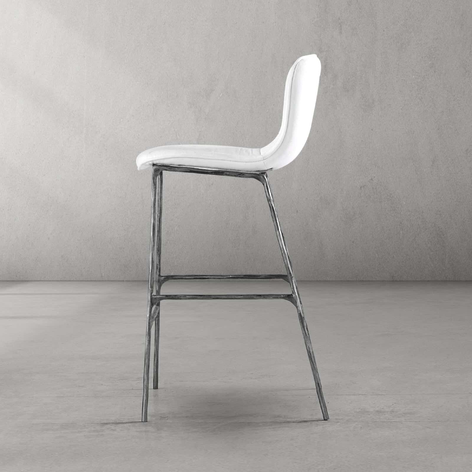 Hand-Forged Metal Modern Bar Chair
