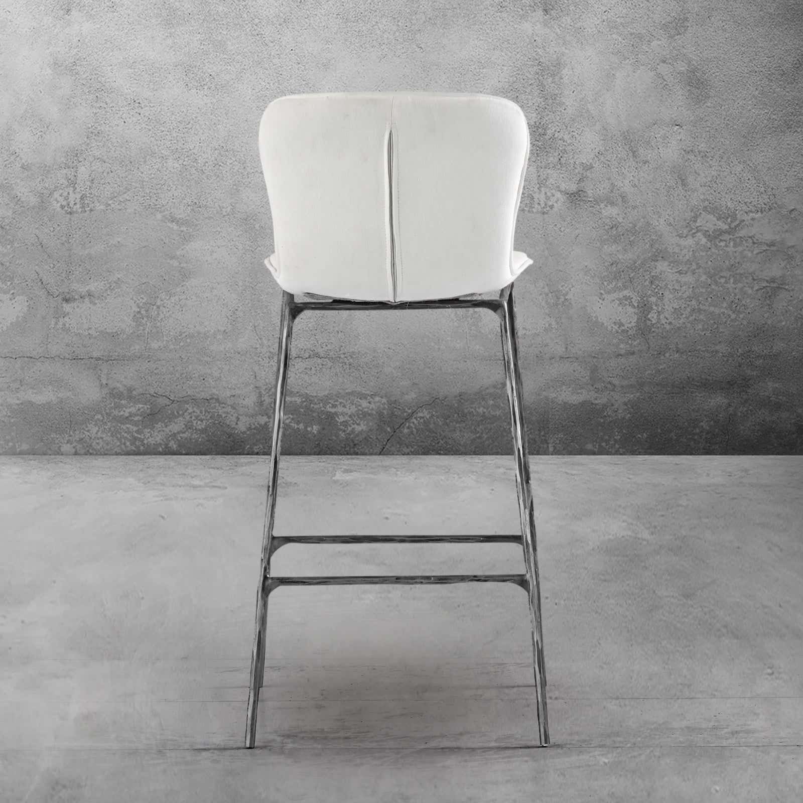 Hand-Forged Metal Modern Bar Chair