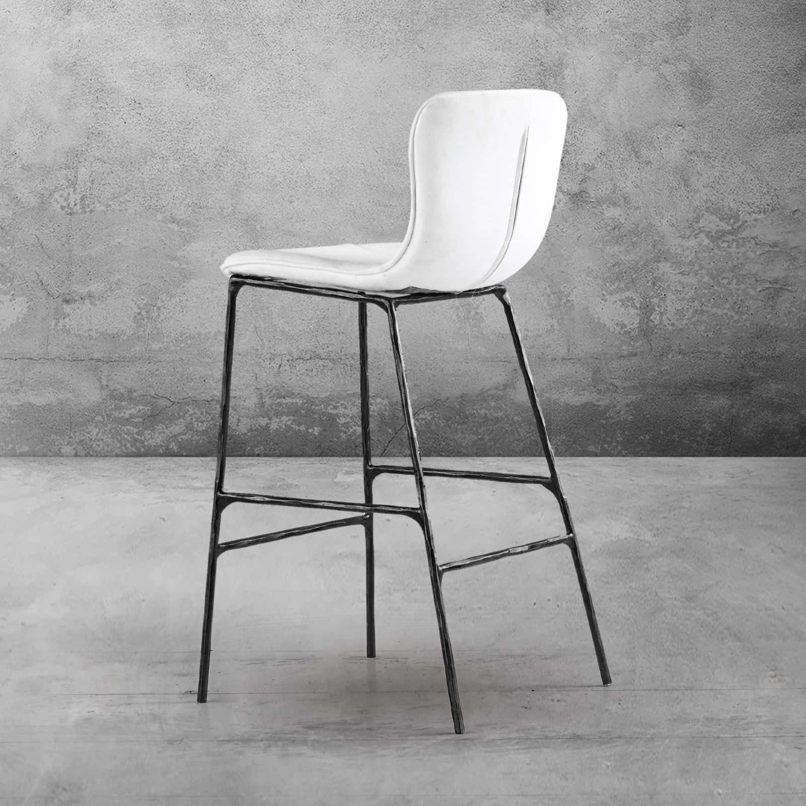 Hand-Forged Metal Modern Bar Chair