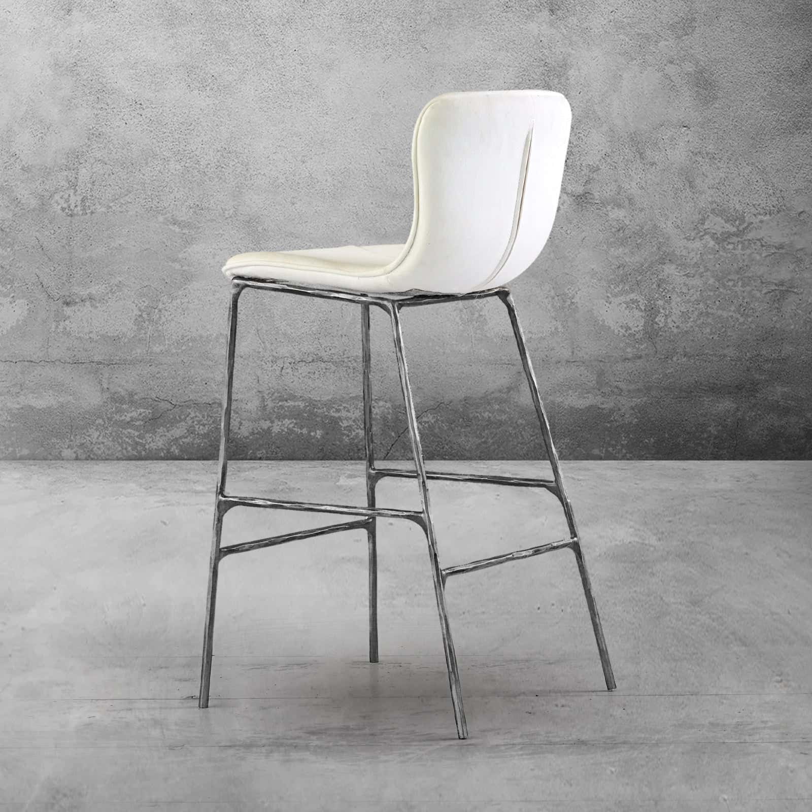 Hand-Forged Metal Modern Bar Chair