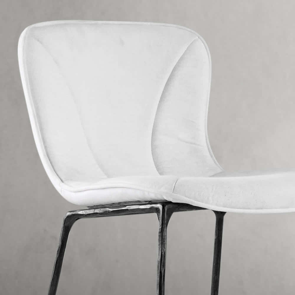 Hand-Forged Metal Modern Bar Chair