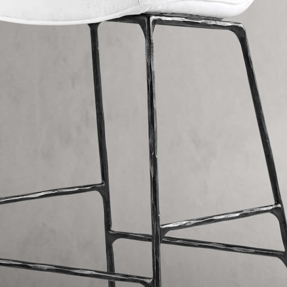 Hand-Forged Metal Modern Bar Chair