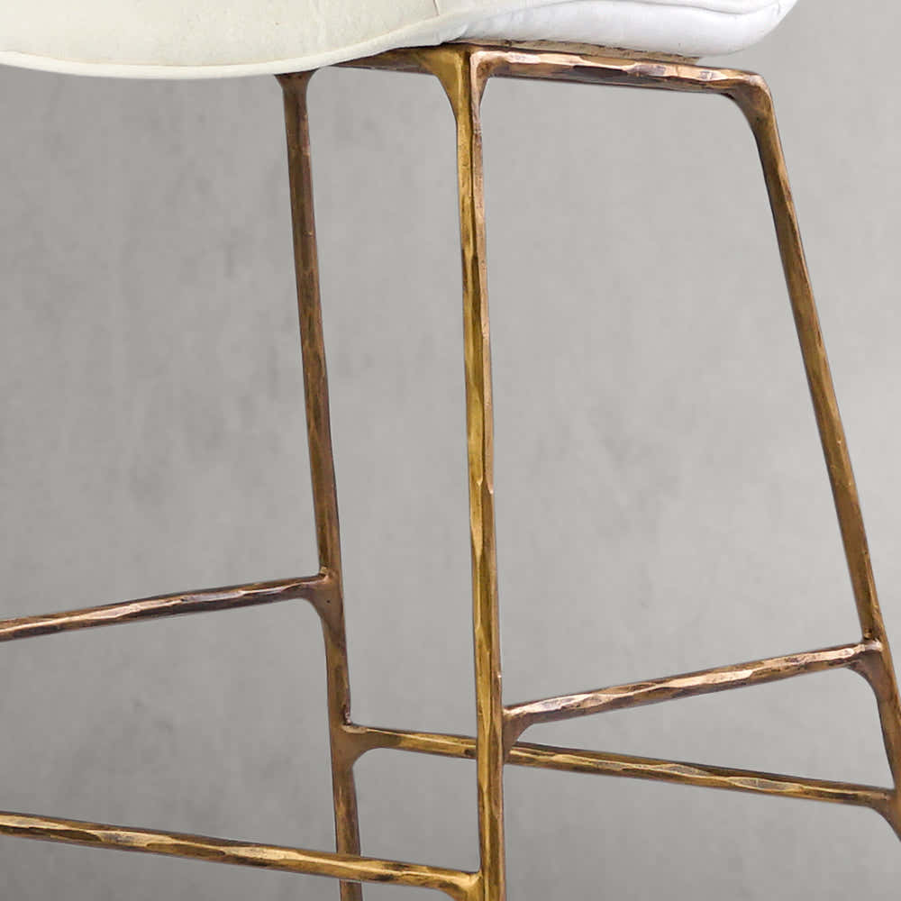 Hand-Forged Metal Modern Bar Chair