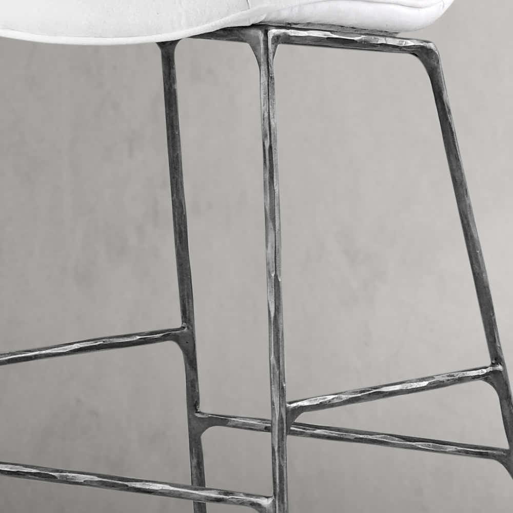 Hand-Forged Metal Modern Bar Chair