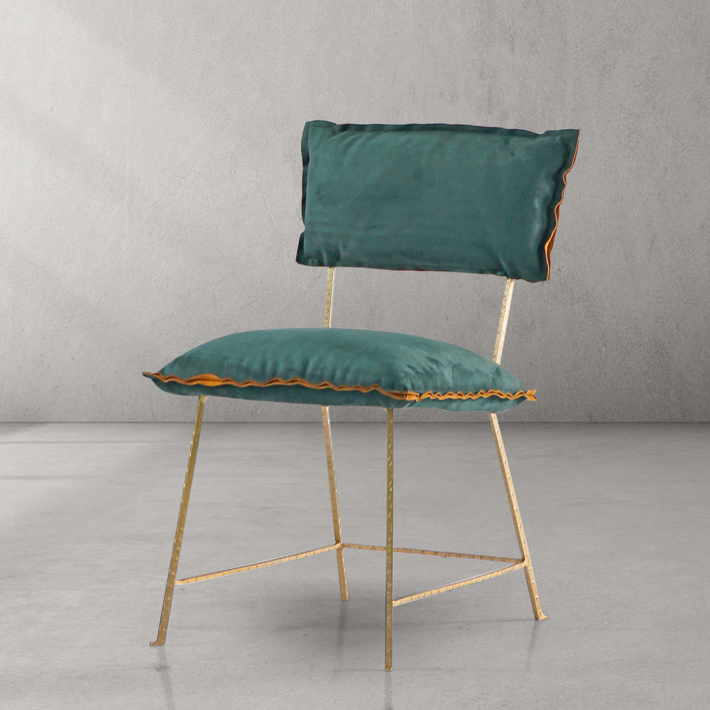 Hand-Forged Metal Cartier Armless Dining Chair
