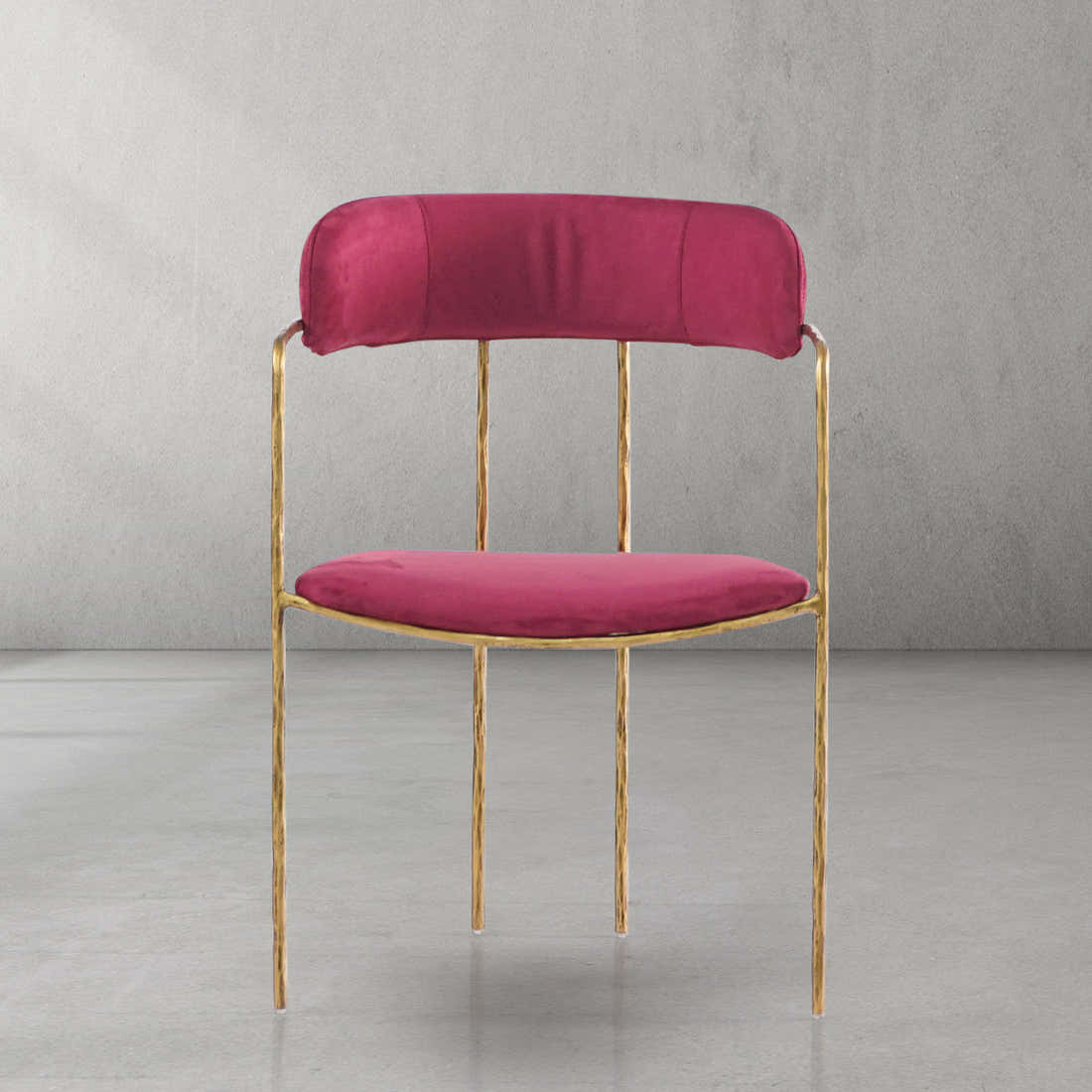 Hand-Forged Metal Vintage Armrest Dining Chair