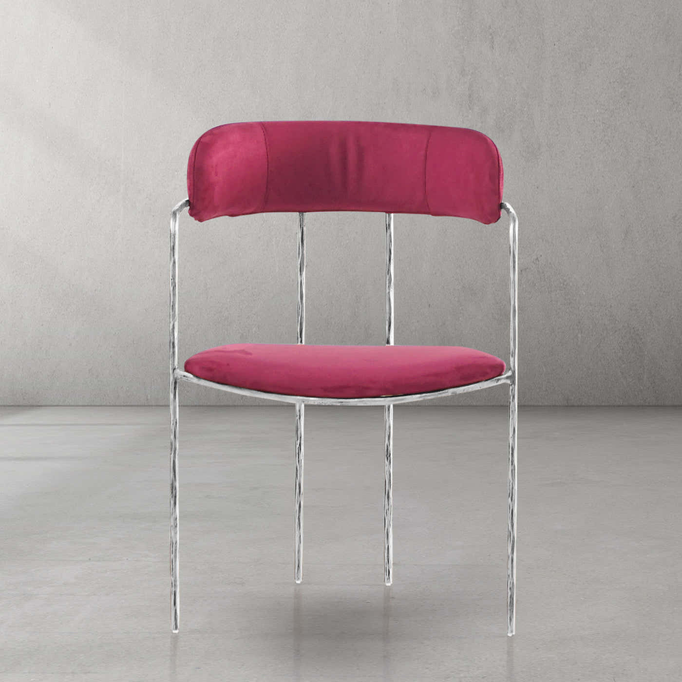 Hand-Forged Metal Vintage Armrest Bar Chair