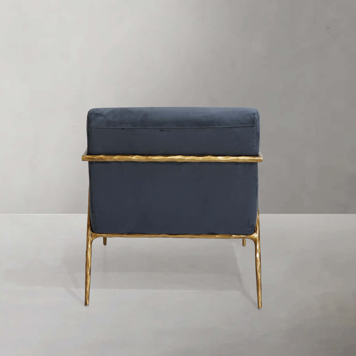 Hand-Forged Metal Retro Silver Iron Frame Track Armchair