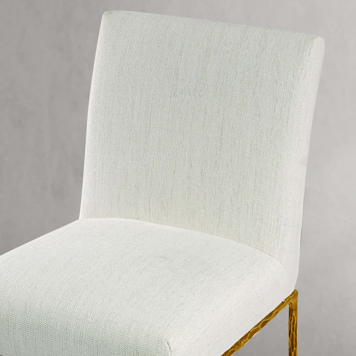 Hand-Forged Metal Minimalist Fabric Dining Chair