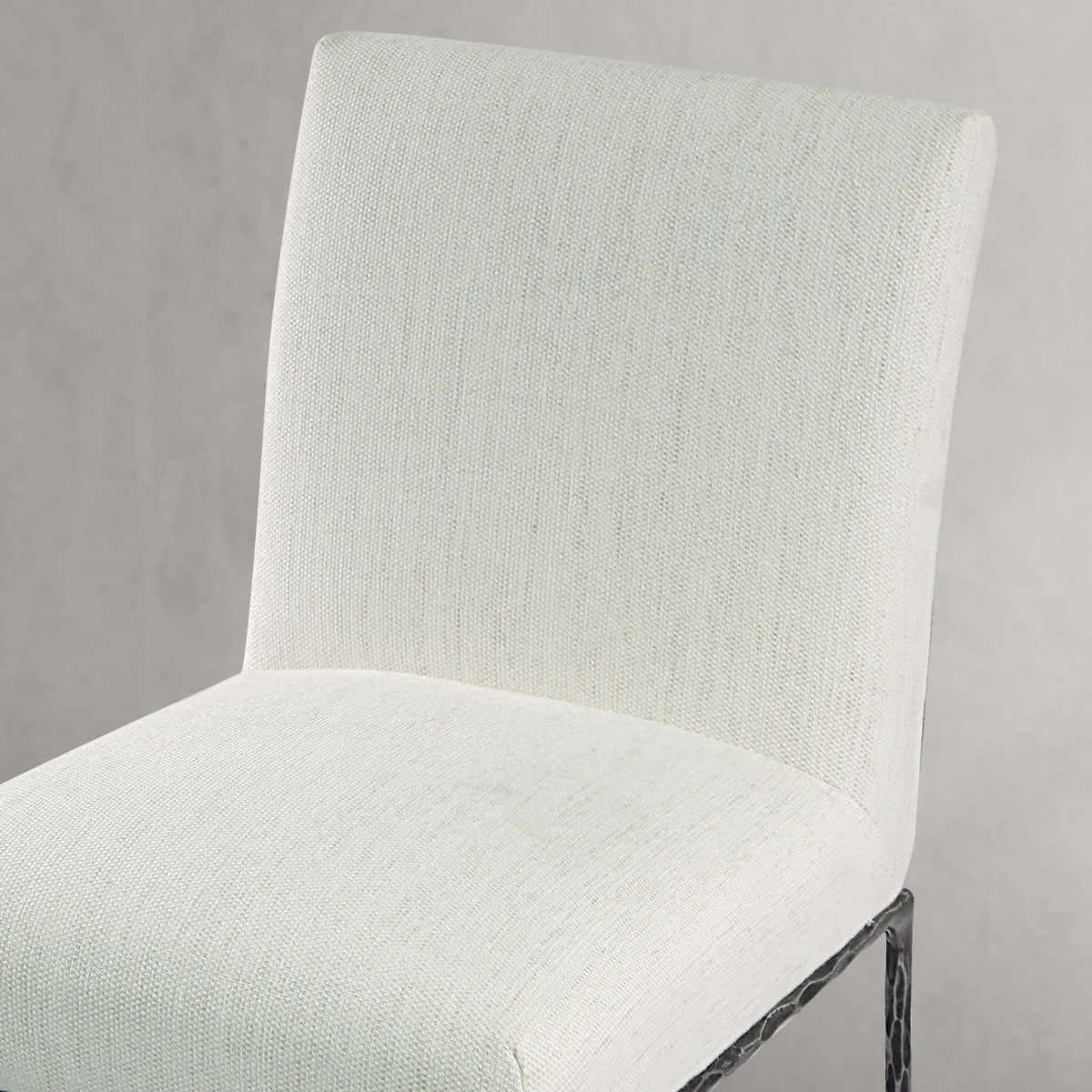 Hand-Forged Metal Minimalist Fabric Dining Chair
