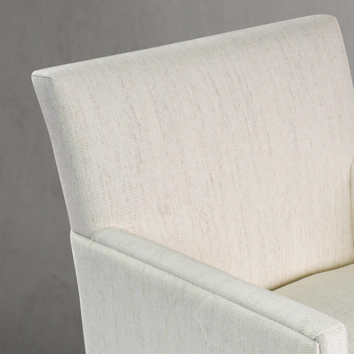 Hand-Forged Metal Track Fabric Lounge Armchair