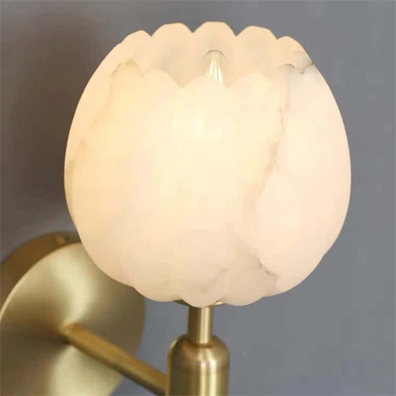 Alabaster Globe Wall Sconce For Bedroom