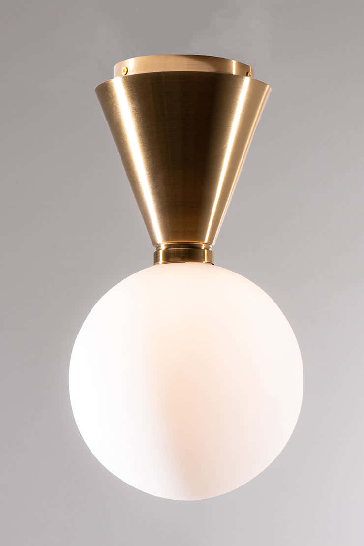 Amande White Globe Ceiling Light