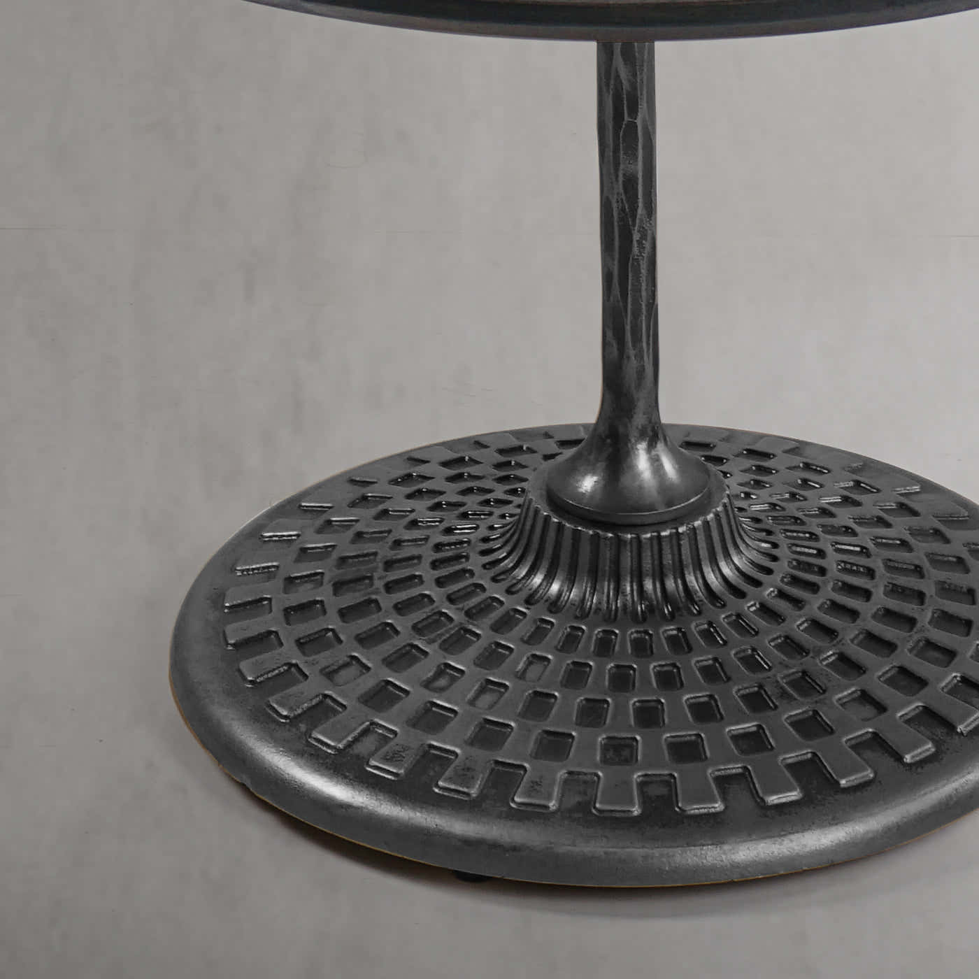Hand-Forged Metal Wooden Side Table