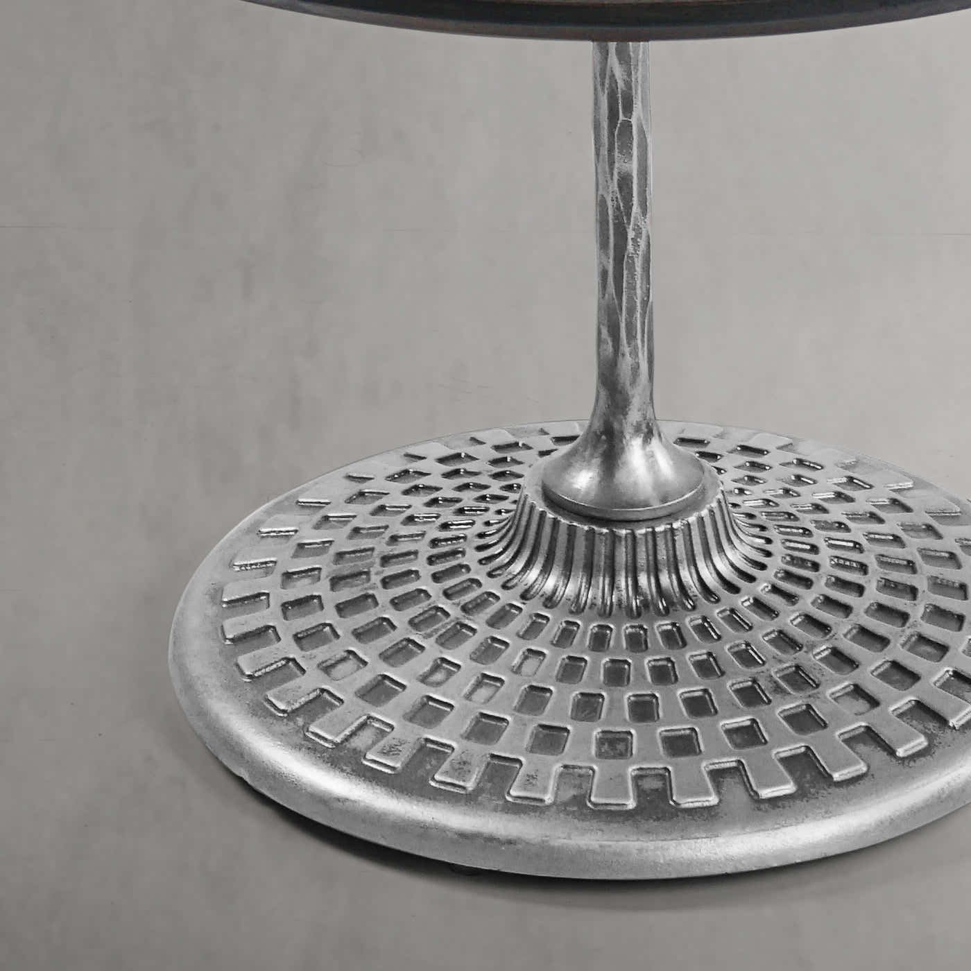 Hand-Forged Metal Wooden Side Table