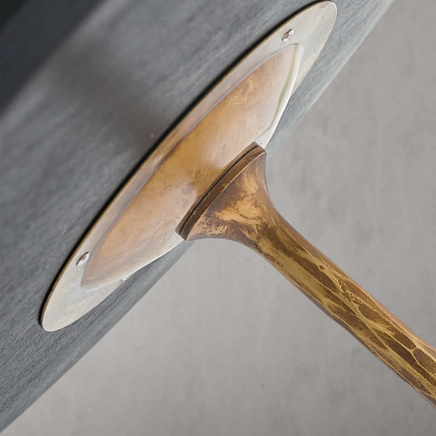 Hand-Forged Metal Wooden Side Table