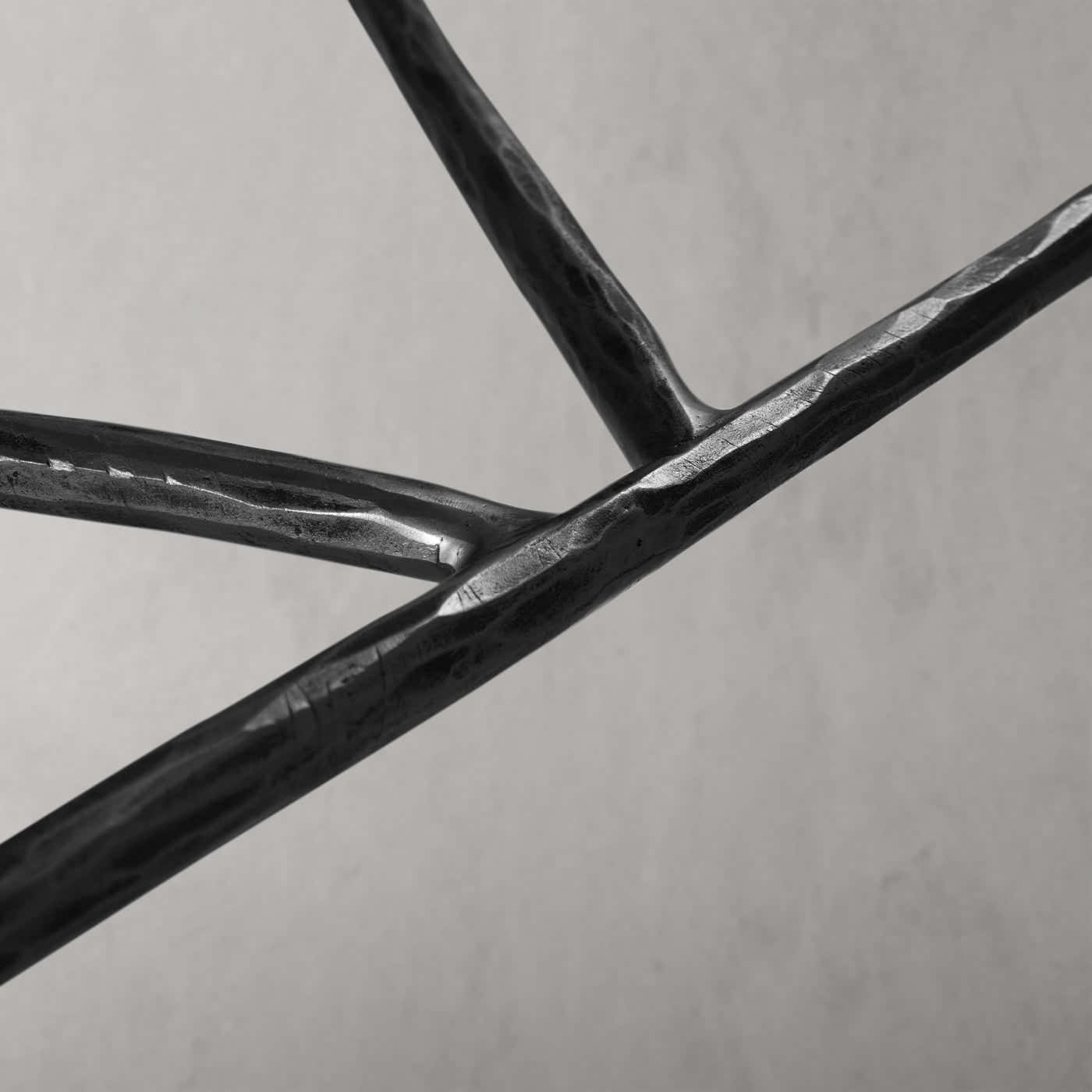 Hand-Forged Metal Semi-circle Console Table