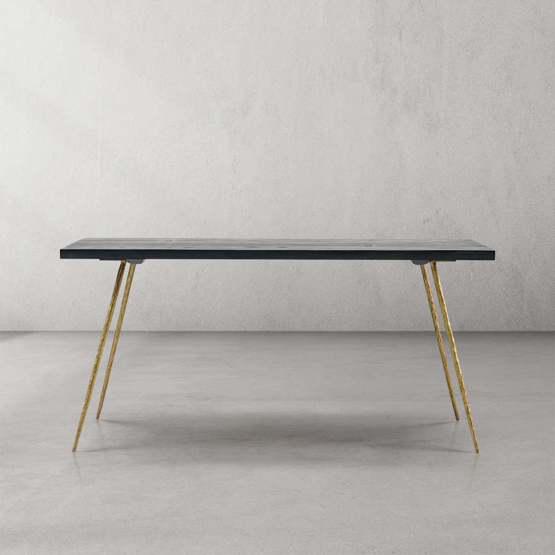 Hand-Forged Metal Vintage Style Metal Frame Dining Table