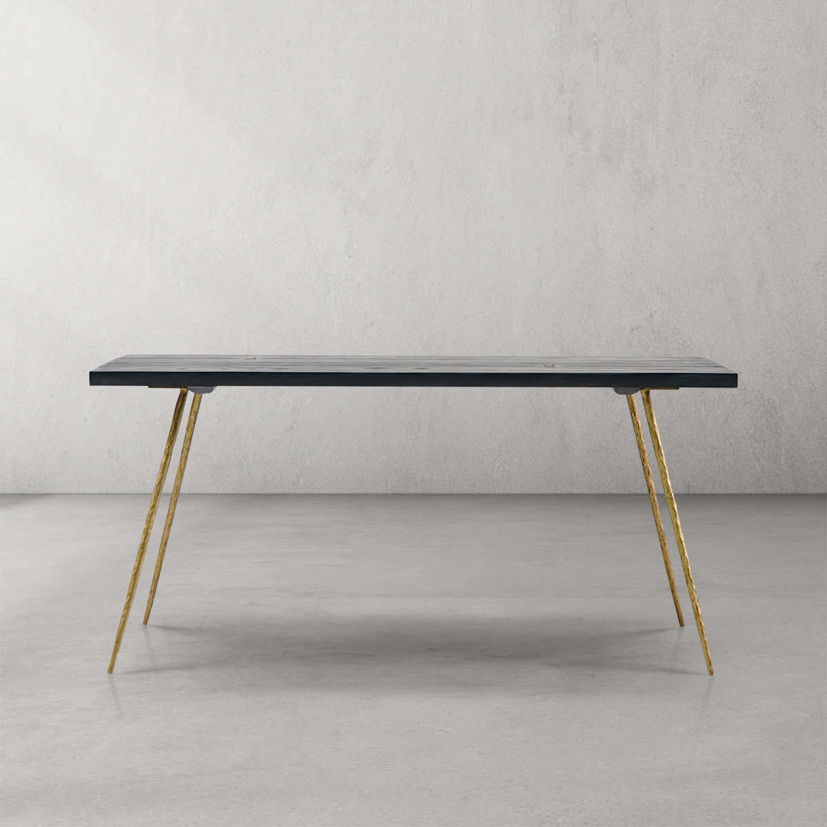 Hand-Forged Metal Vintage Style Metal Frame Dining Table