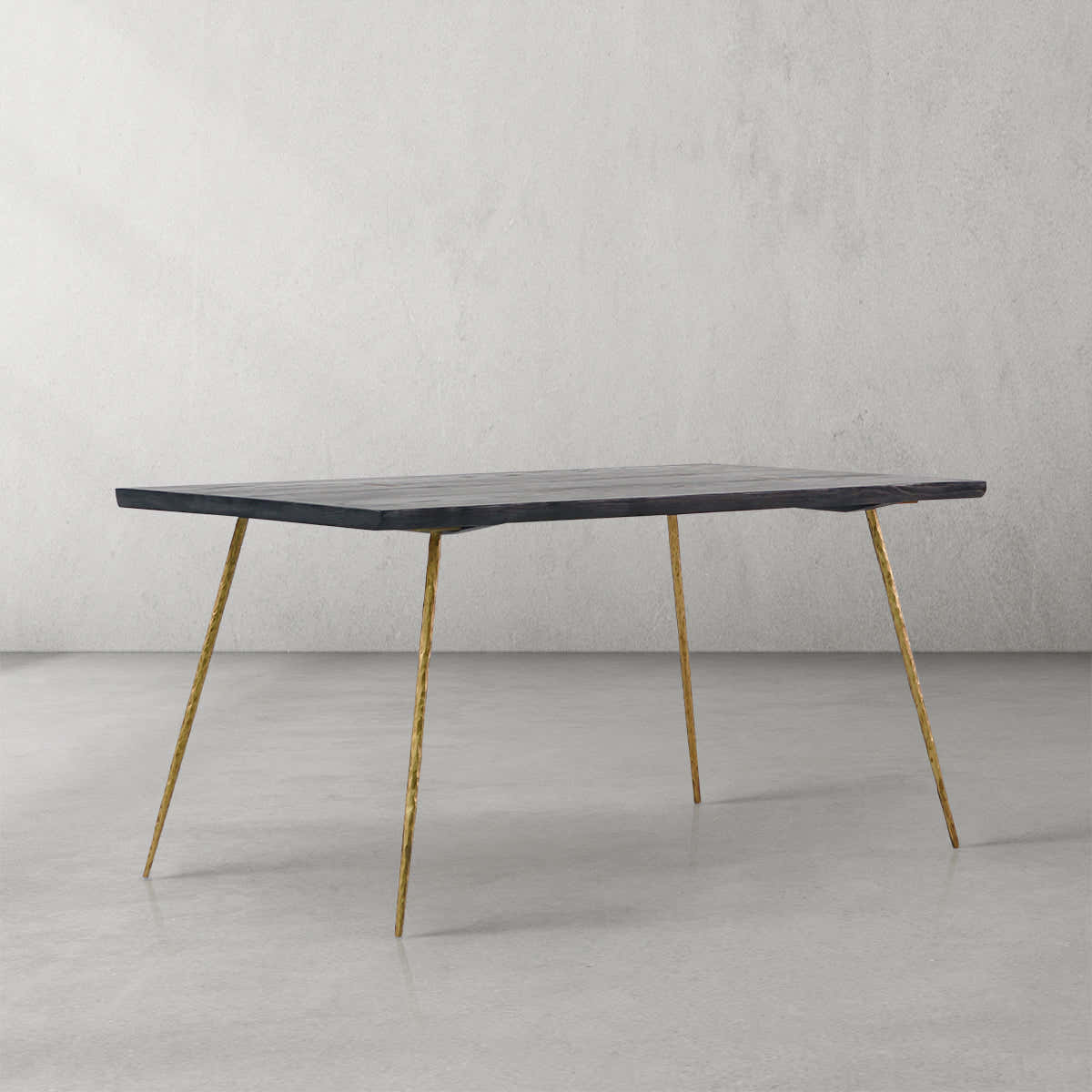 Hand-Forged Metal Vintage Style Metal Frame Dining Table
