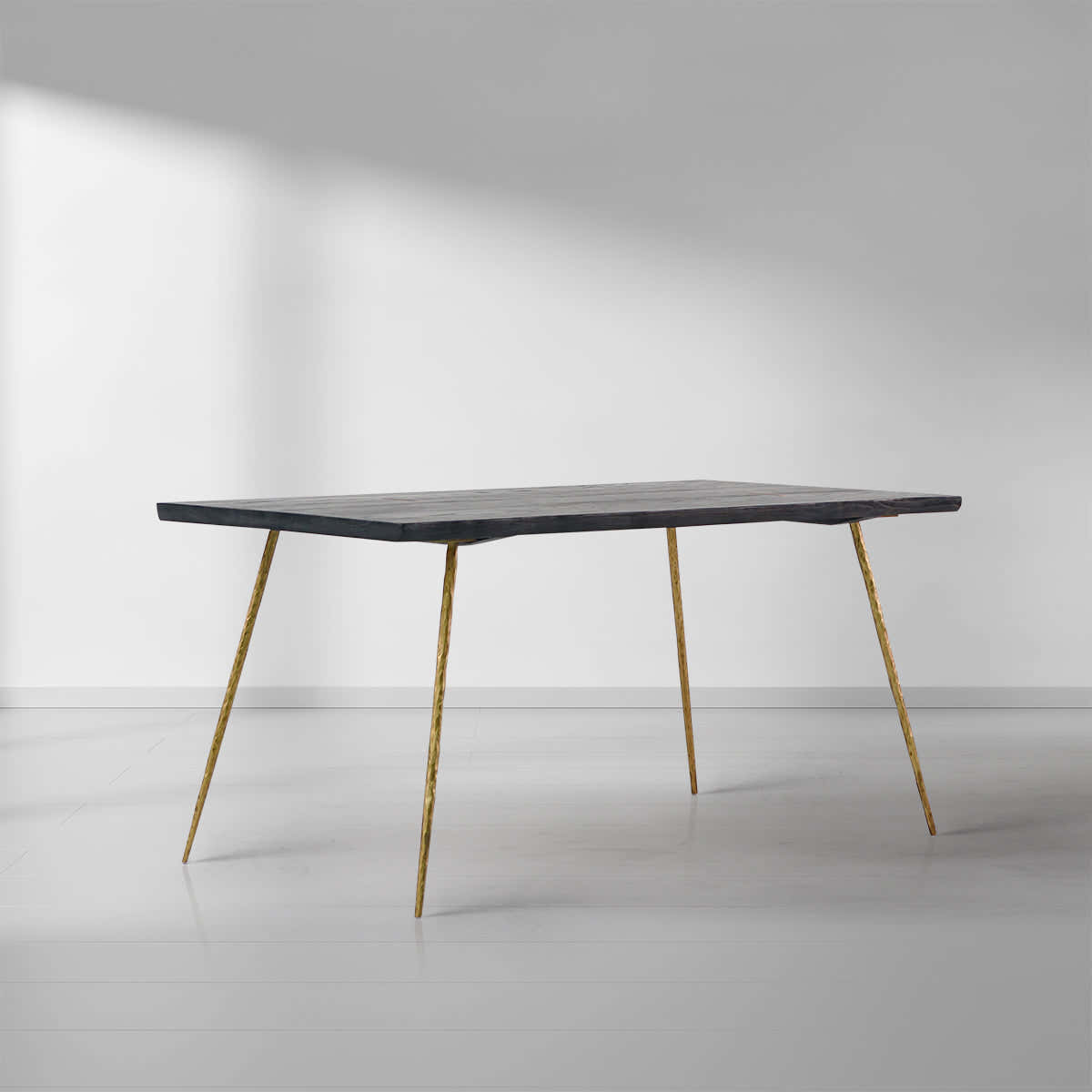 Hand-Forged Metal Vintage Style Metal Frame Dining Table