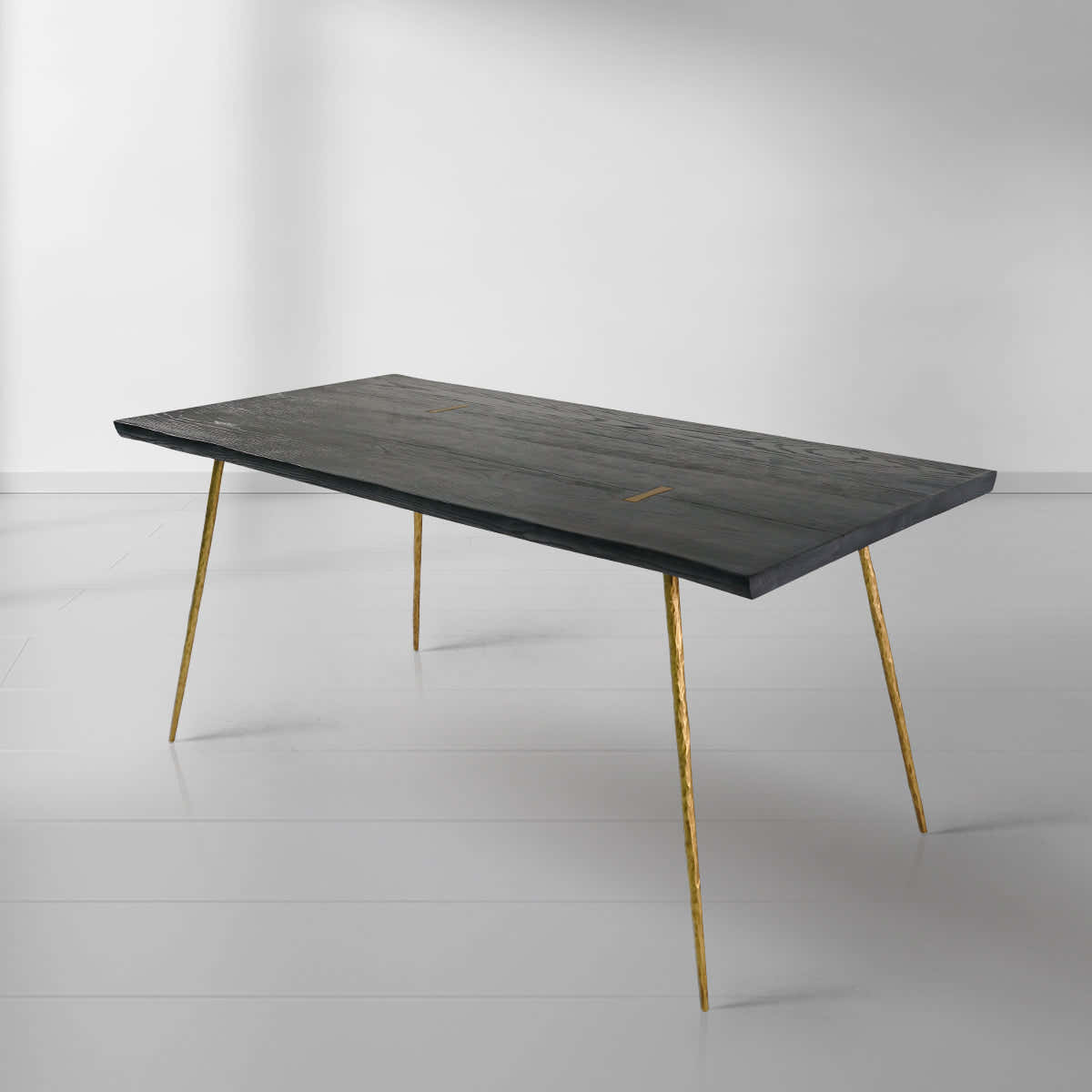 Hand-Forged Metal Vintage Style Metal Frame Dining Table