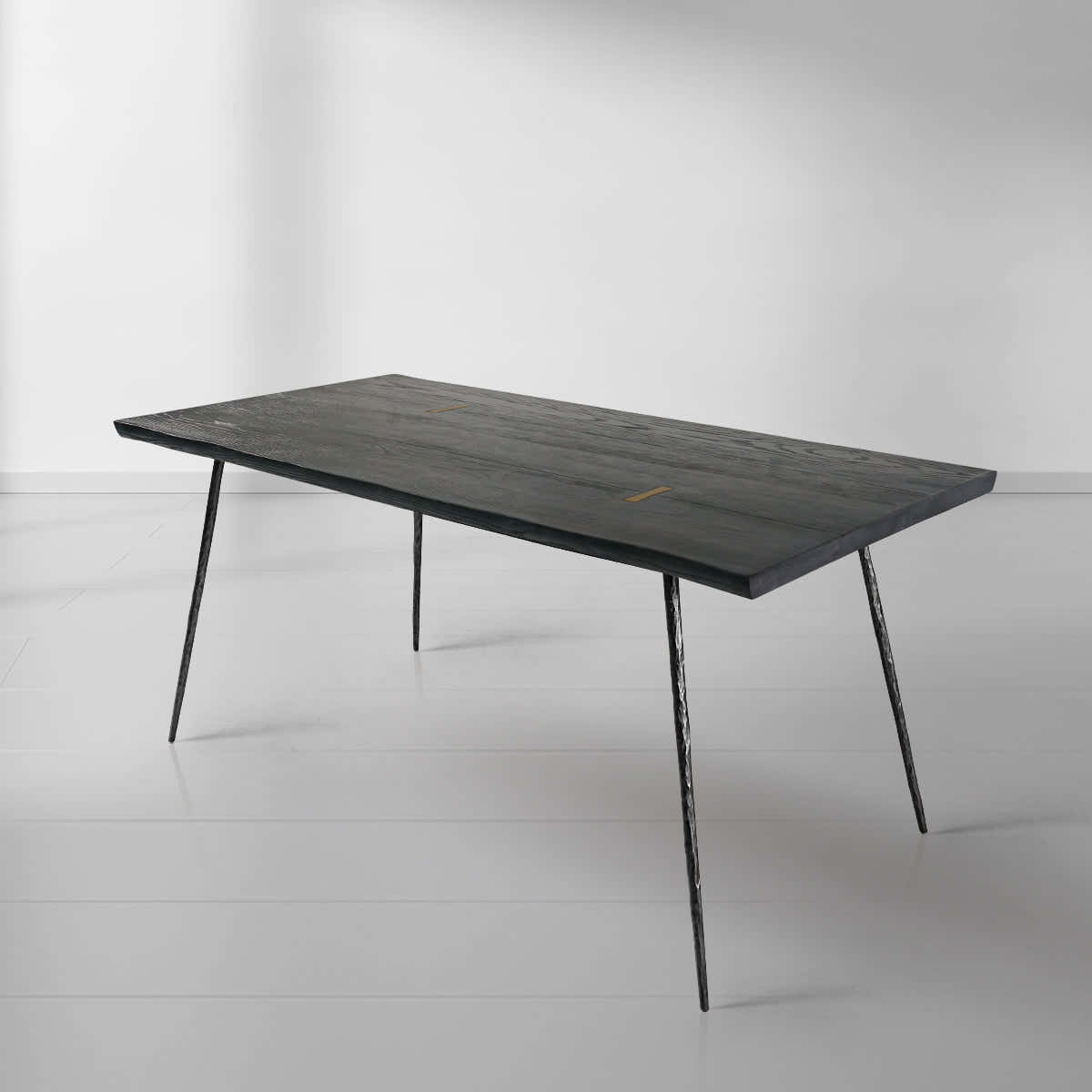 Hand-Forged Metal Vintage Style Metal Frame Dining Table