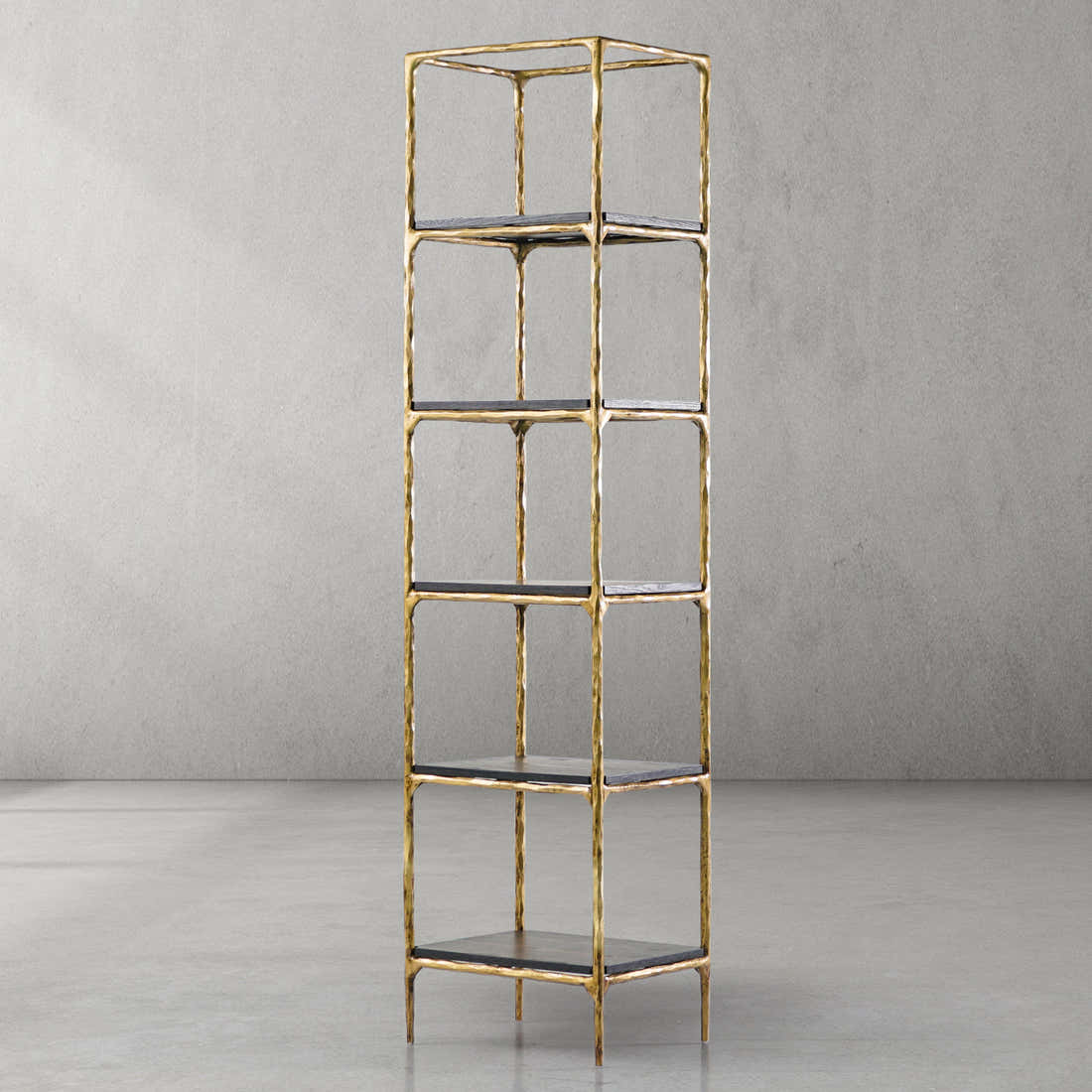 Hand-Forged Metal Wooden Shelving