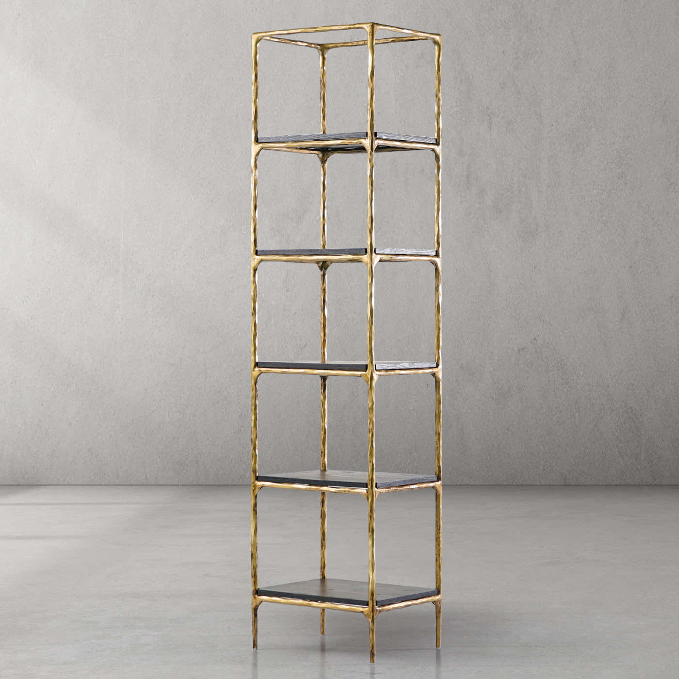 Hand-Forged Metal Wooden Shelving