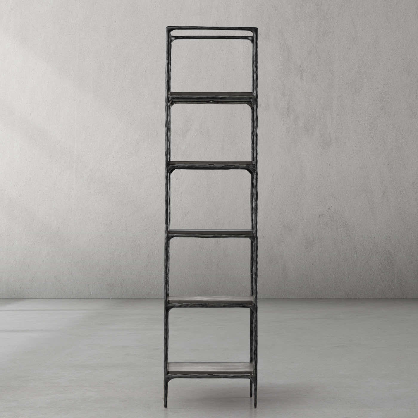 Hand-Forged Metal Wooden Shelving