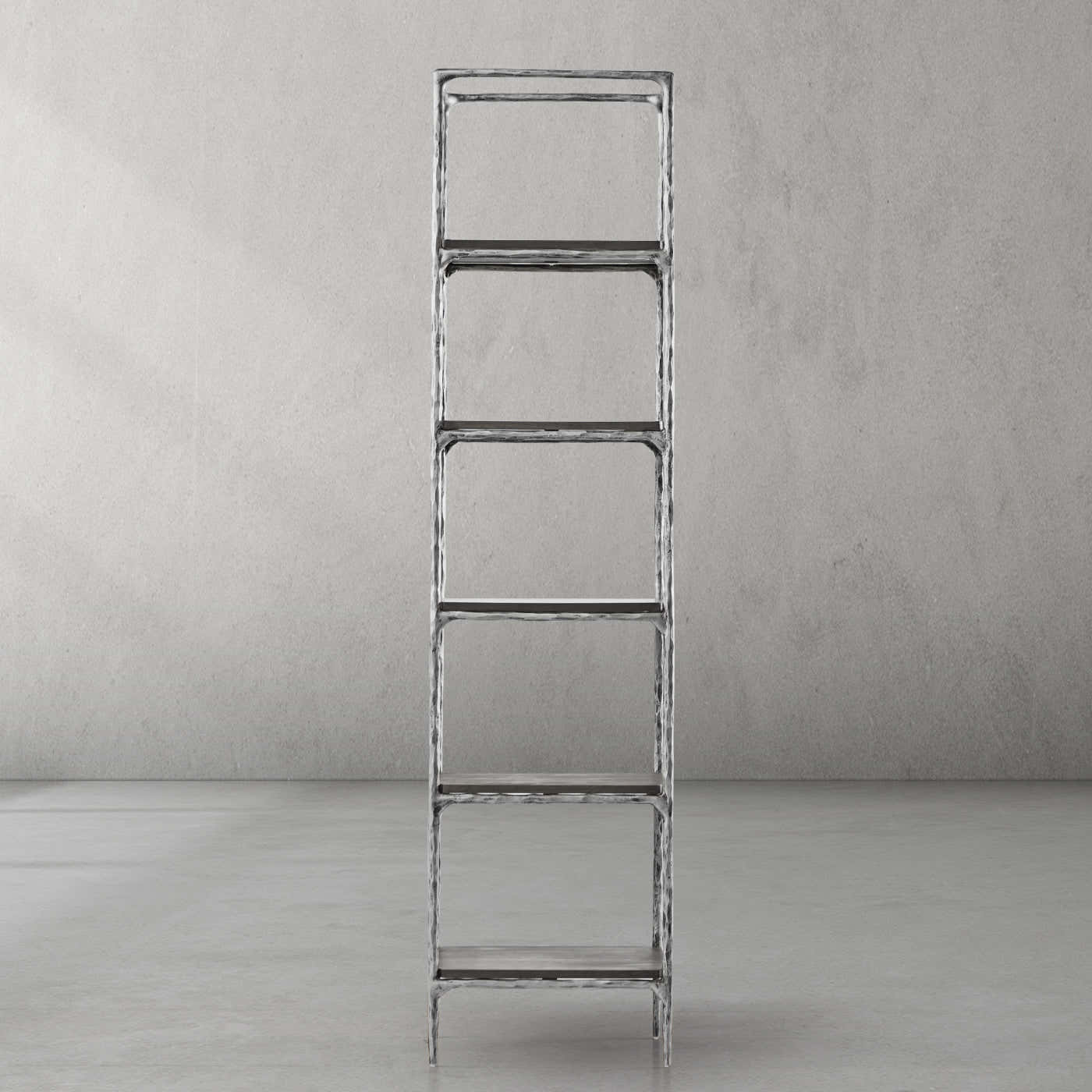Hand-Forged Metal Wooden Shelving