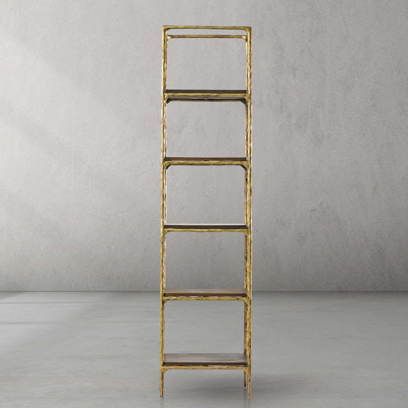 Hand-Forged Metal Wooden Shelving