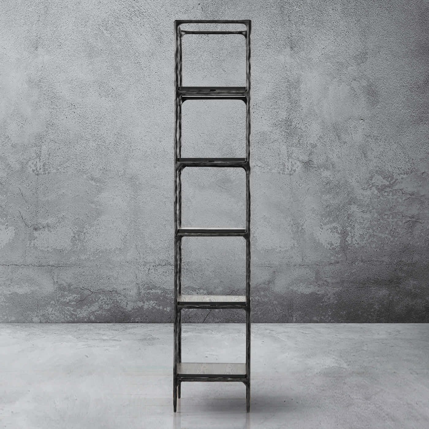 Hand-Forged Metal Wooden Shelving