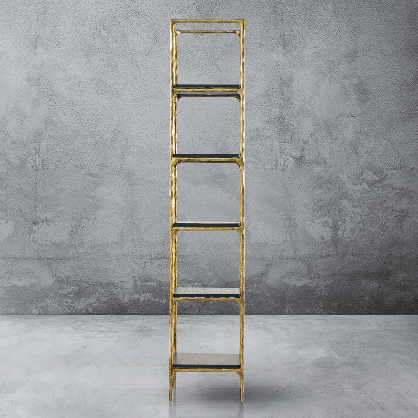 Hand-Forged Metal Wooden Shelving