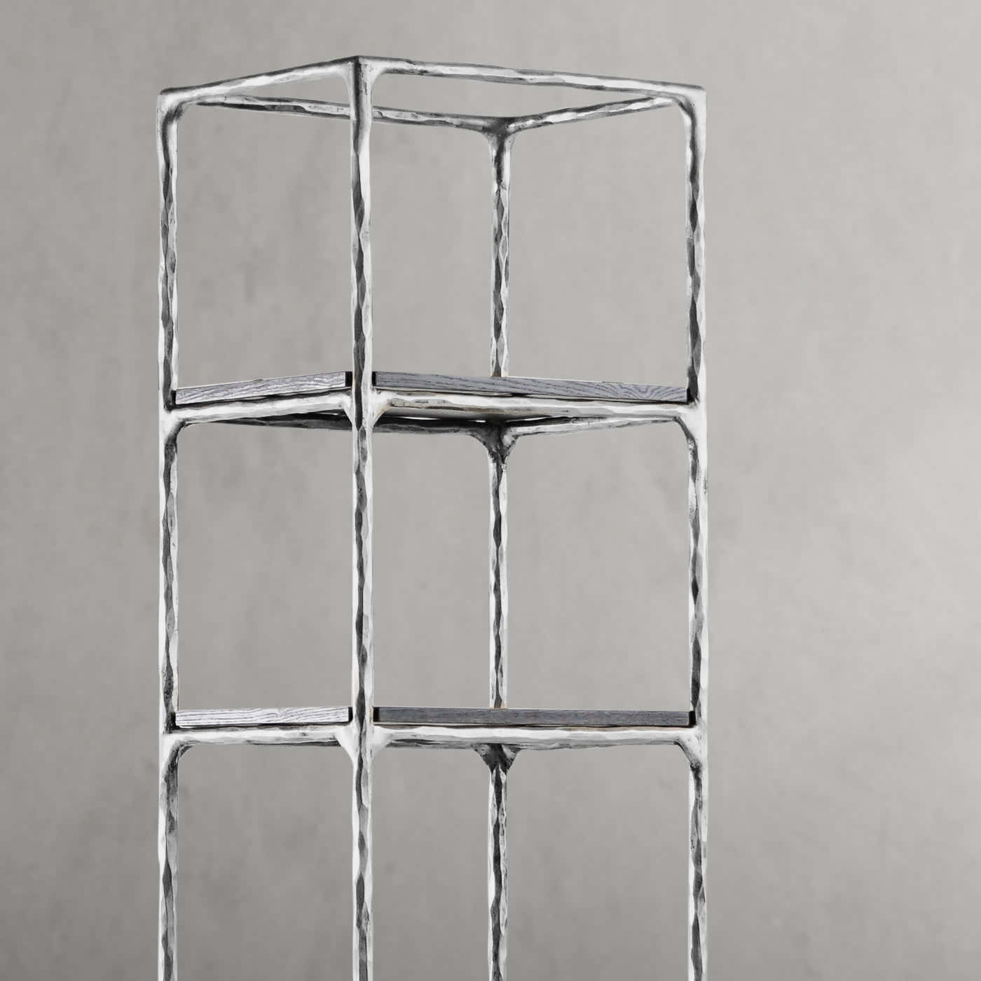 Hand-Forged Metal Wooden Shelving