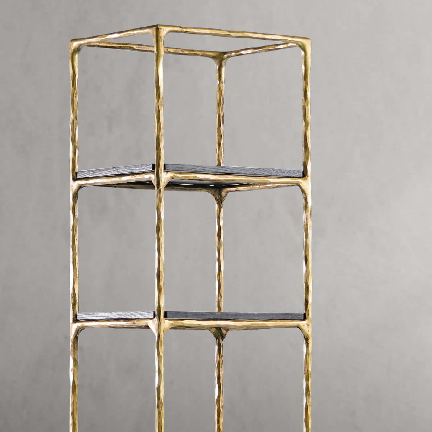 Hand-Forged Metal Wooden Shelving